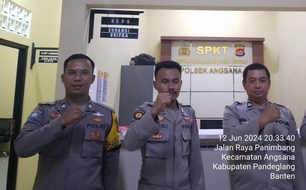 Perkuat Keamanan Mako, Anggota Piket Polsek Angsana Polres Pandeglang Laksanakan Siaga Mako 7 IMG 20240613 WA0022