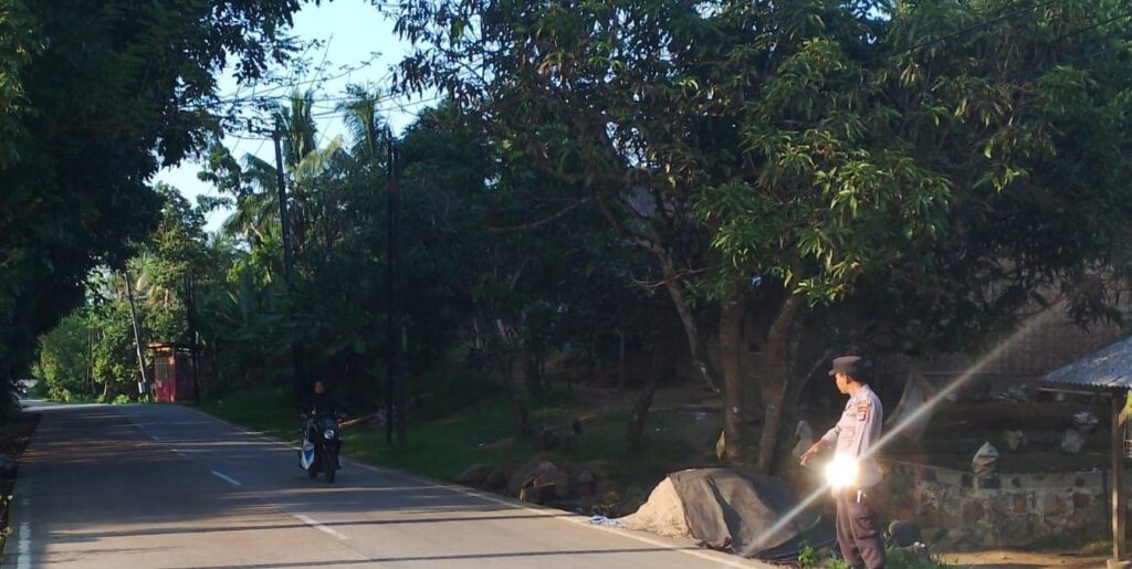 Anggota Piket Polsek Angsana Polres Pandeglang Laksanakan Pengaturan Lalulintas di Jl. Raya Munjul-Angsana 6 WhatsApp Image 2024 07 02 at 05.32.17