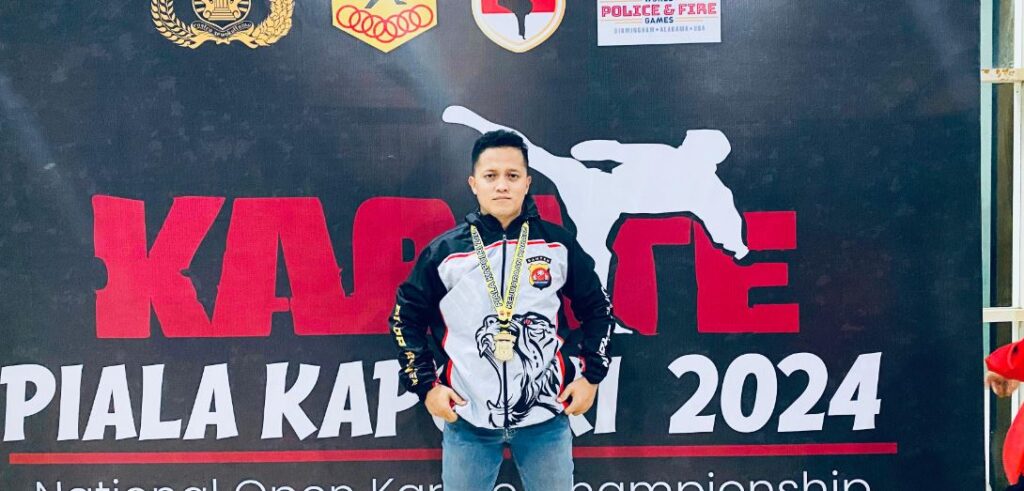 Personil Polres Pandeglang Raih Juara 1 Kata Perorangan Polri Putra pada Kejuaraan Karate Piala Kapolri Festival 2024 2 bl